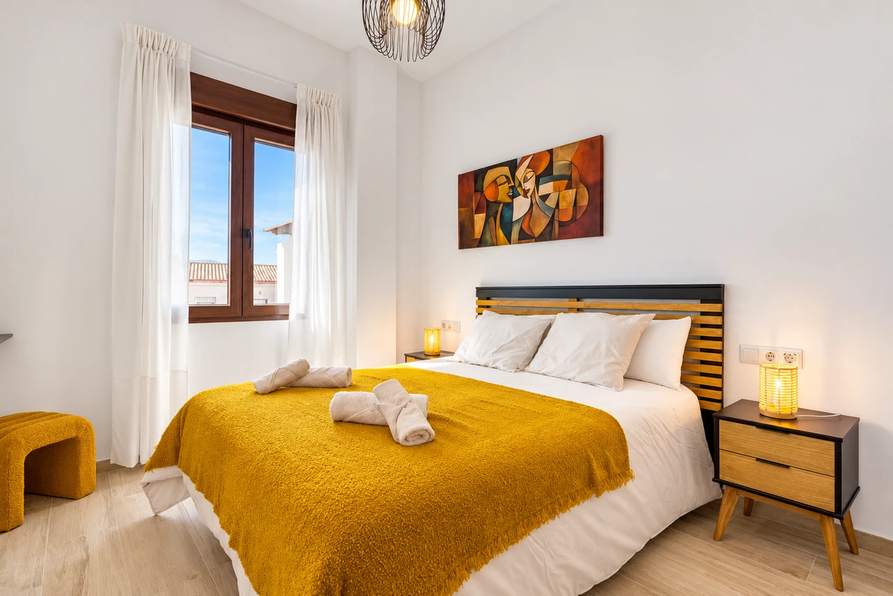 Dormitorio amarillo — Apartamento BnB Rural