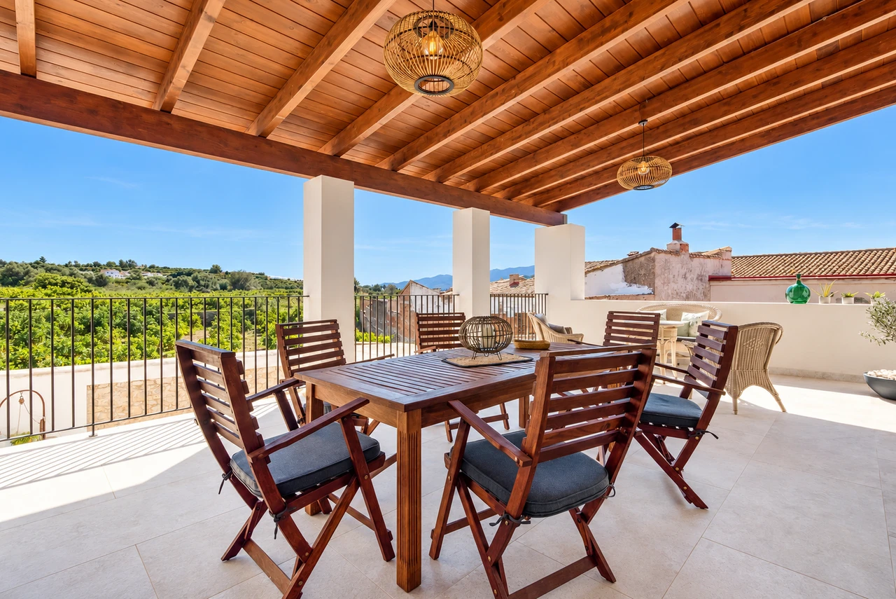 Terraza cubierta — Apartamento BnB Rural